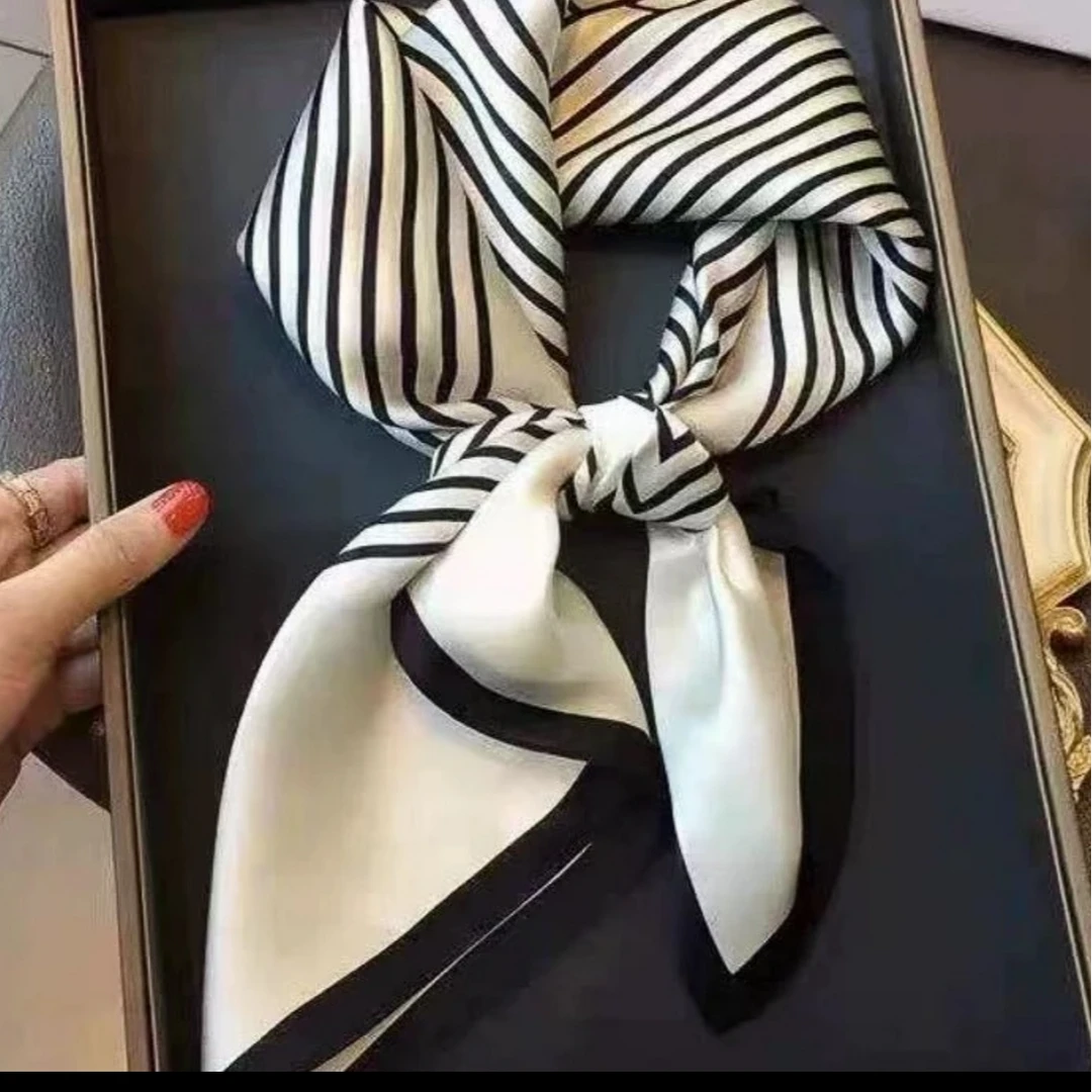 成人法式千鸟格百搭网红韩版丝巾气质女大方不掉色