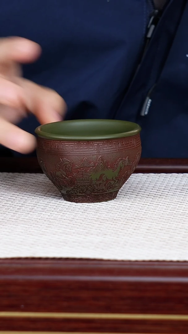 茶杯紫砂宜兴原矿紫砂 全手工制作