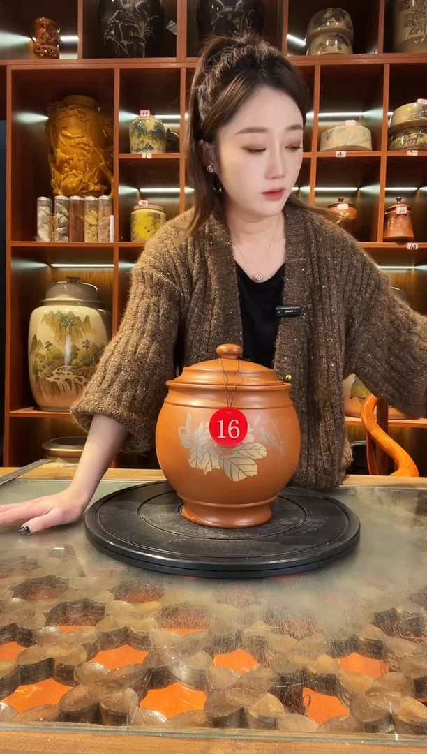 罐云南建水紫陶复烧茶罐@16