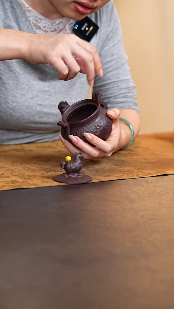 原矿紫砂马上有钱紫砂壶