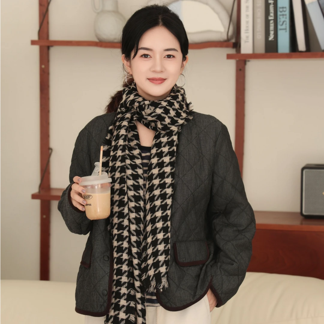 麻享【土壤牛仔】小禾同款 新雪丽棉绗棉斜纹棉服FSY51028