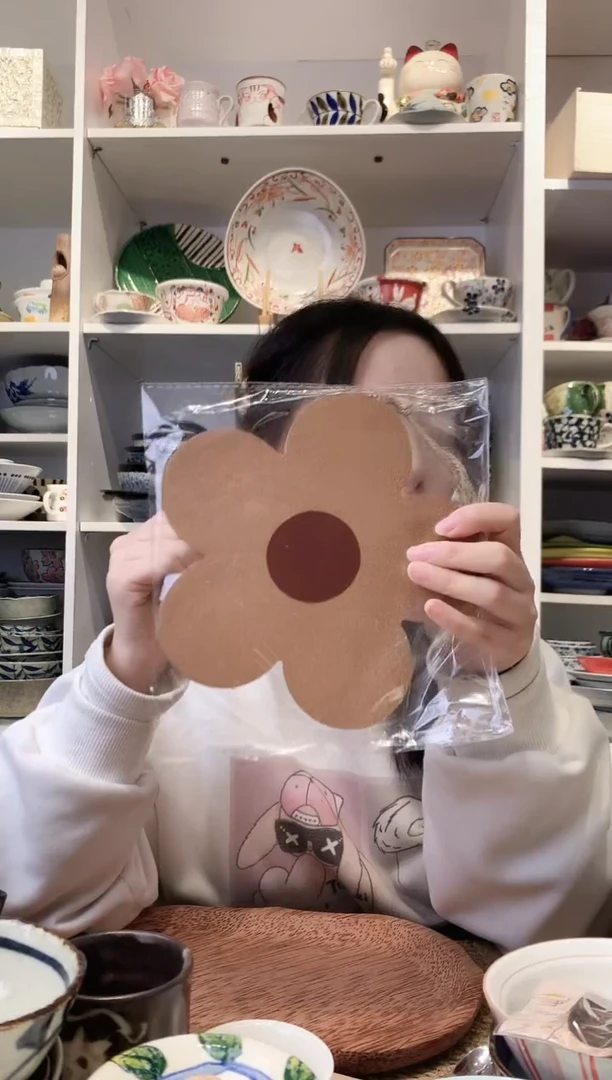 陶瓷日本进口花朵软木锅垫