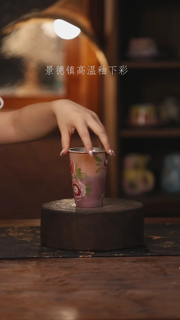 陶瓷景德镇高温釉下手绘陶瓷073