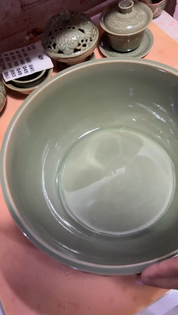 耀州窑秦岭四宝大面盆