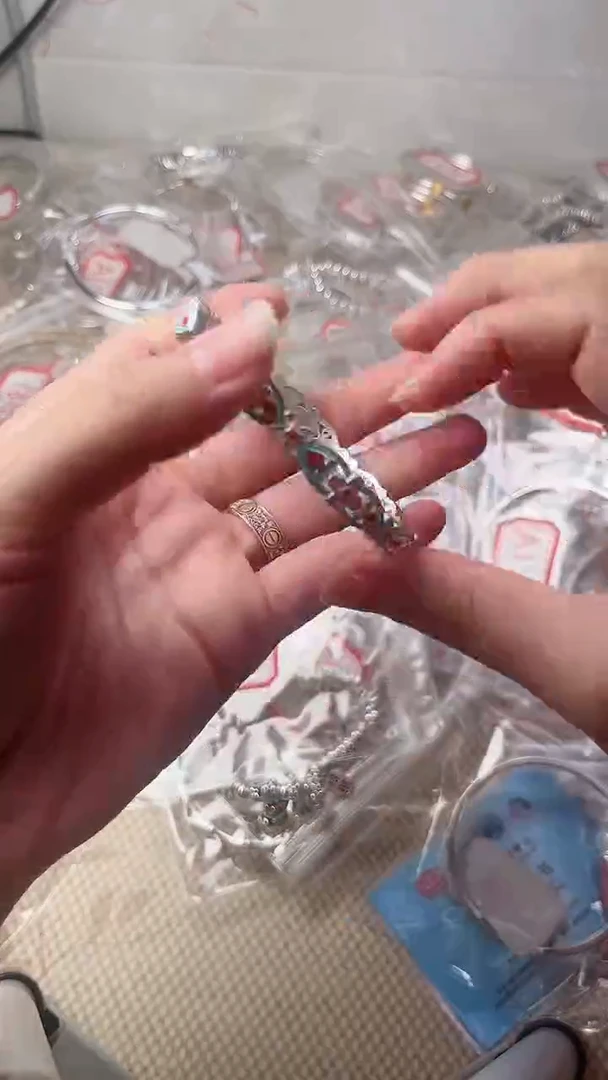 珐琅足银手镯A25