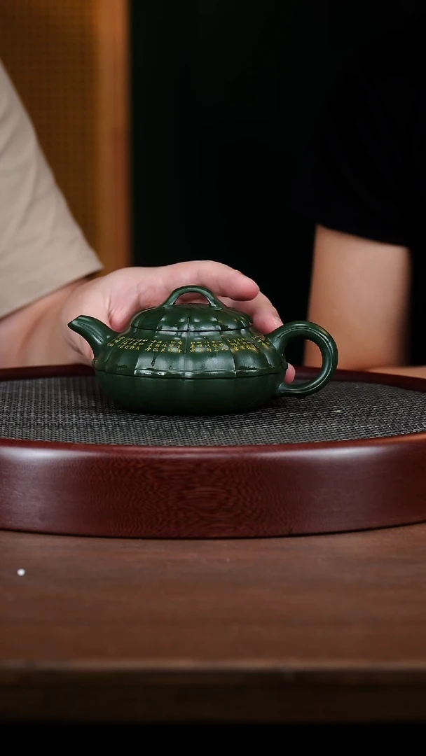 茶壶紫砂37WHJ线圆 景舟绿泥280cc