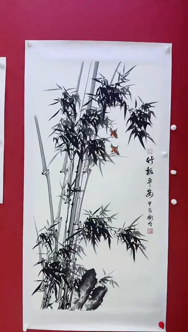 国画王树明《墨竹》纯手绘带证书