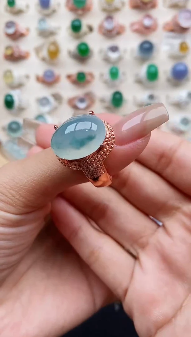 翡翠戒指未镶嵌缅甸天然A货翡翠111  10-2