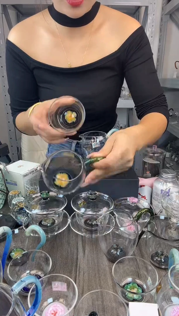 水晶玻璃无盖款睡***.禾器 菡韵清凤玉主人杯 普通盒
