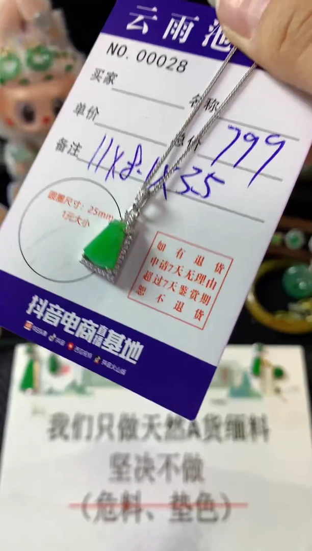 翡翠银S925镶嵌颈饰翡翠