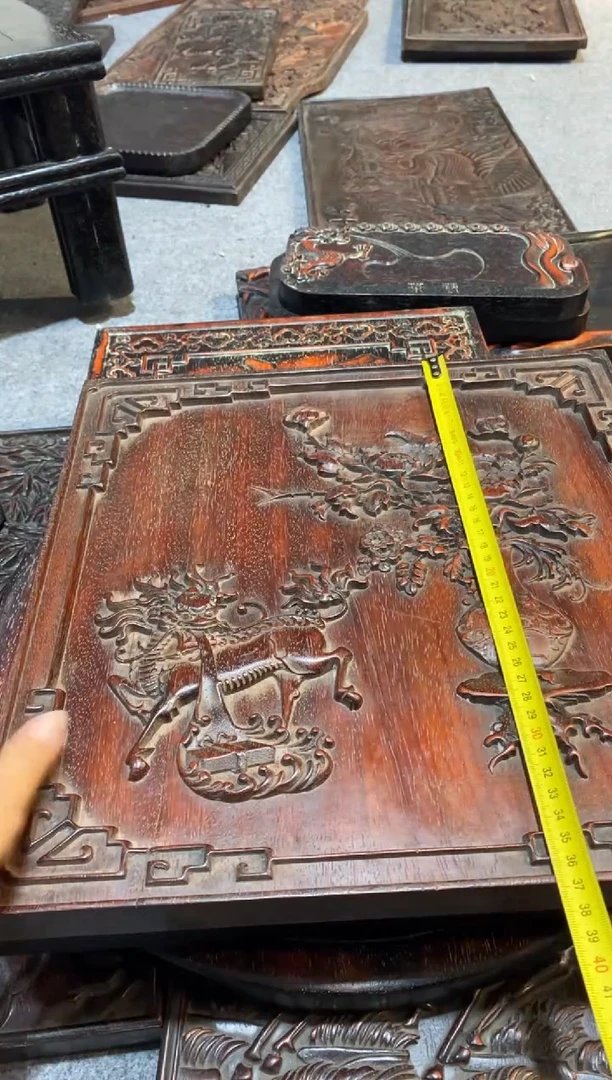 香榧木紫檀拆件雕刻板以直播间实物为准
