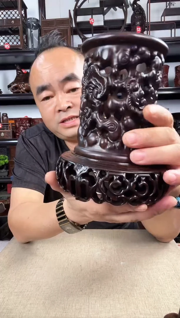 木新款4+新款笔筒老李红木工艺品