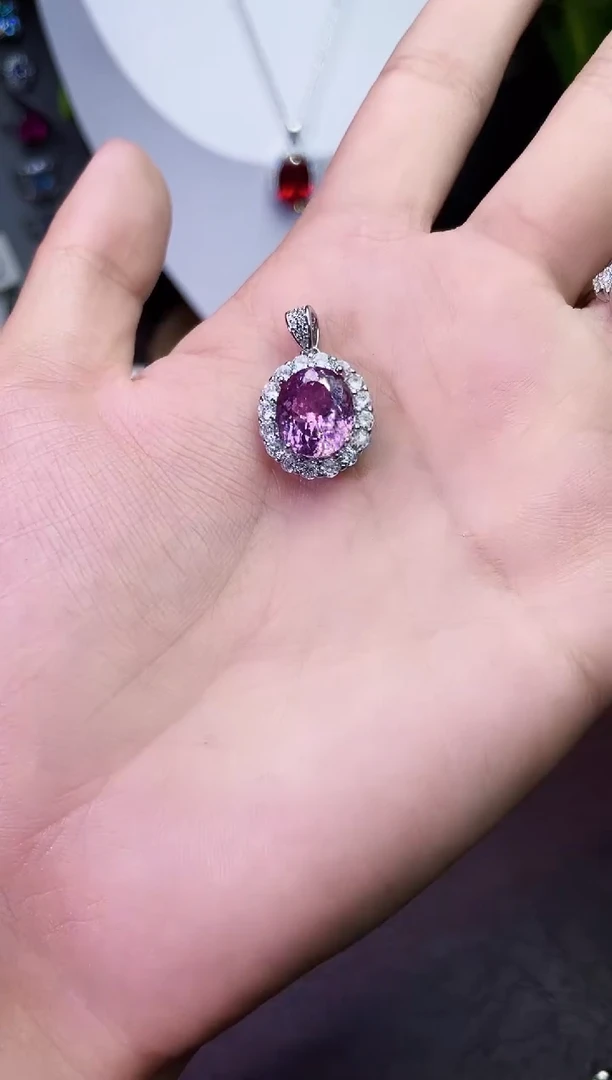 合金颈饰合成钻石干枯玫瑰吊坠