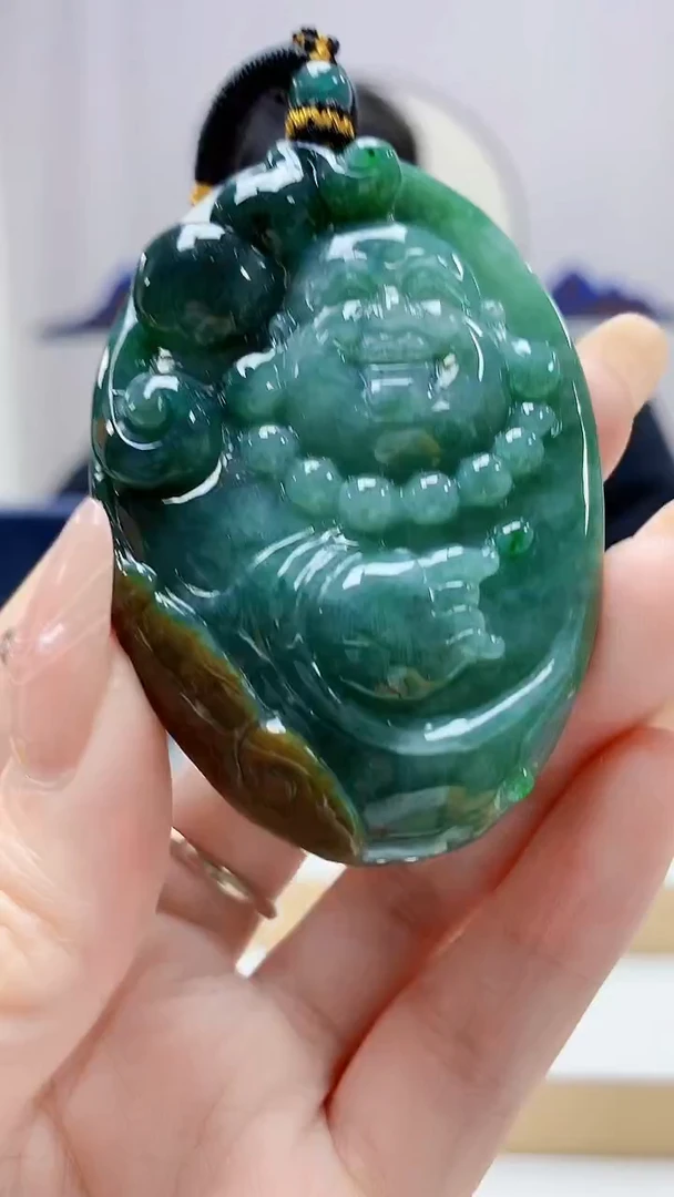 未镶嵌定制翡翠5060DD-毛货挂件36