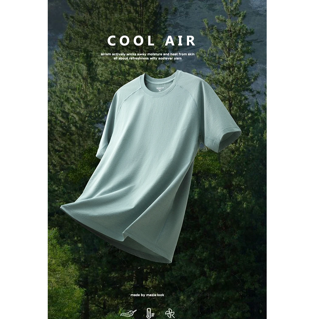 PATERNO！速干插肩袖T恤！ 凉感吸湿隔热cool air激光透气打孔2821