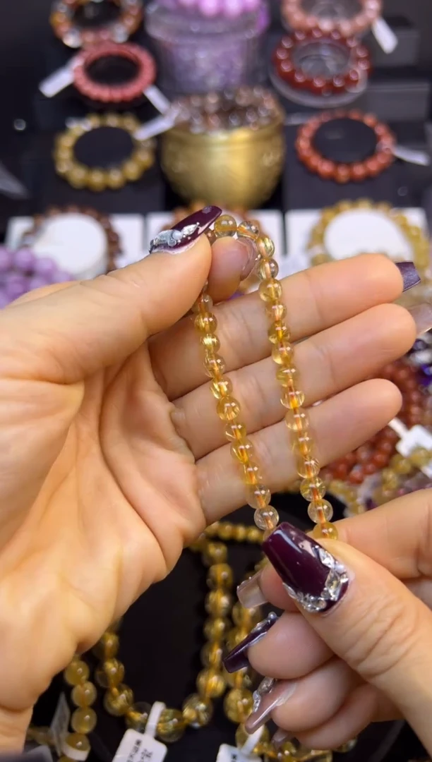 未镶嵌手串水晶金发晶5.7mm