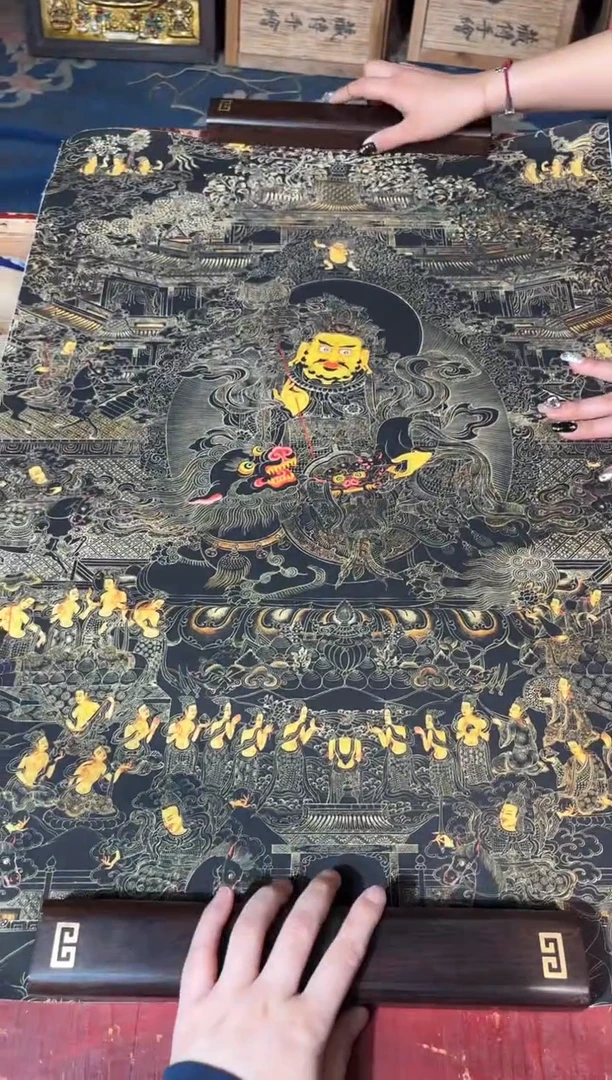 卷轴画龙妹的唐卡tk16