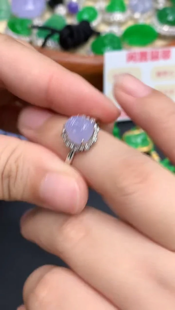 18K金镶嵌戒指翡翠386-中国好珍宝