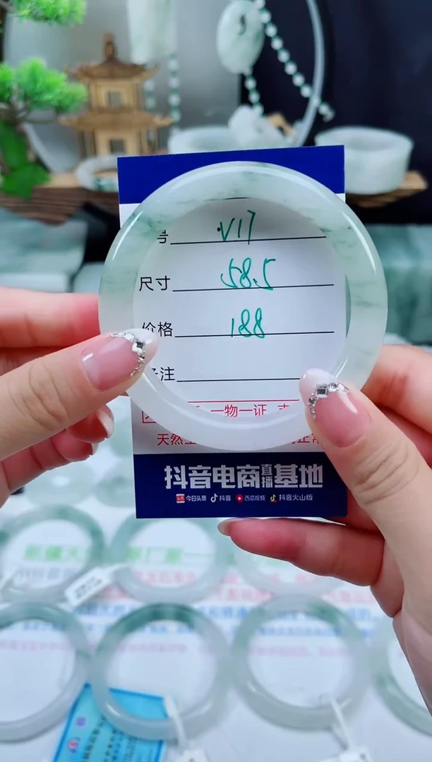 未镶嵌手镯石英质玉（天山翠）17