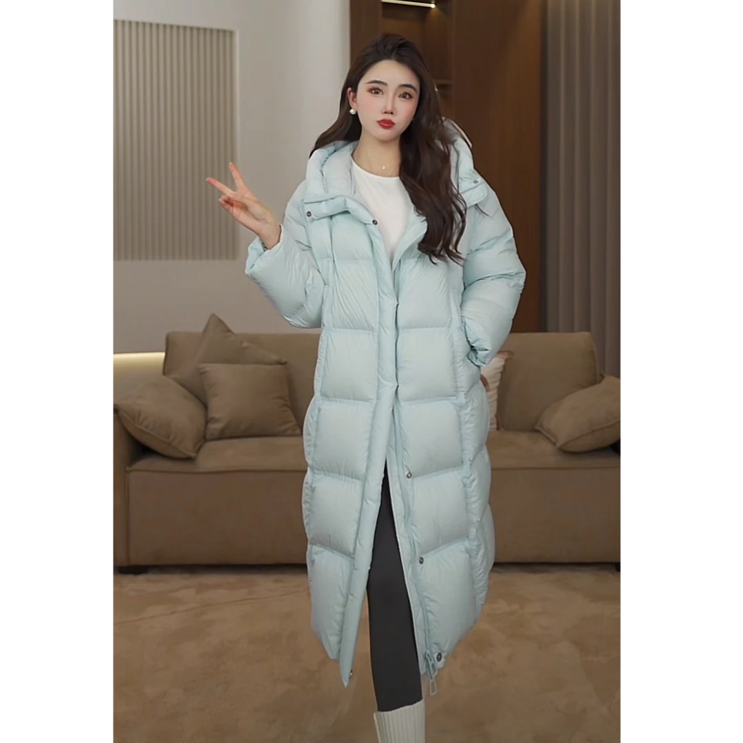 【零压2.0】90白鸭绒服女廓形云感泡芙大被子加厚保暖百搭过膝长款