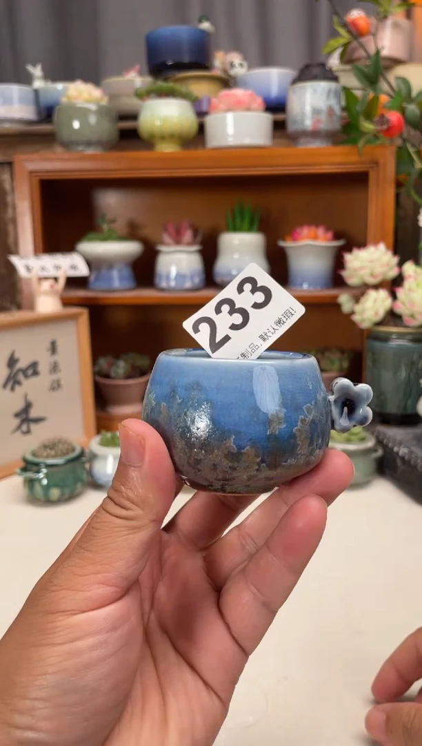瓷片233知木小芳花盆