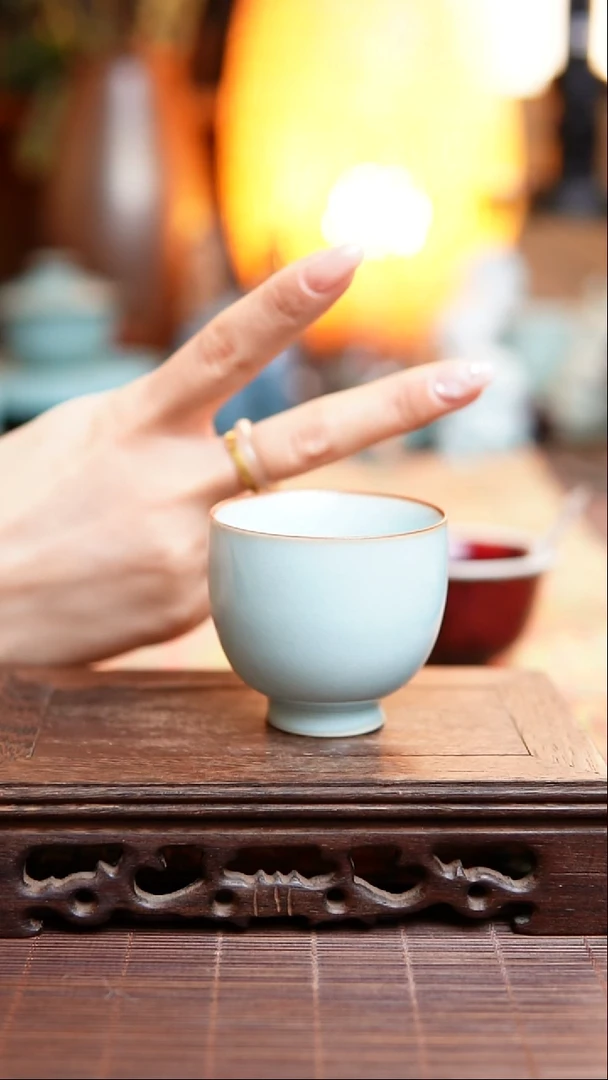 汝瓷 小杯子2只