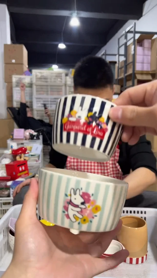 【闪购商品】杯条纹大小碗2件套