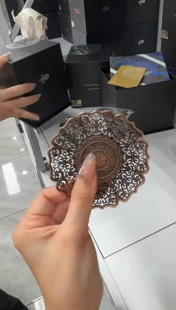 @@禾器铜合金莲花杯垫