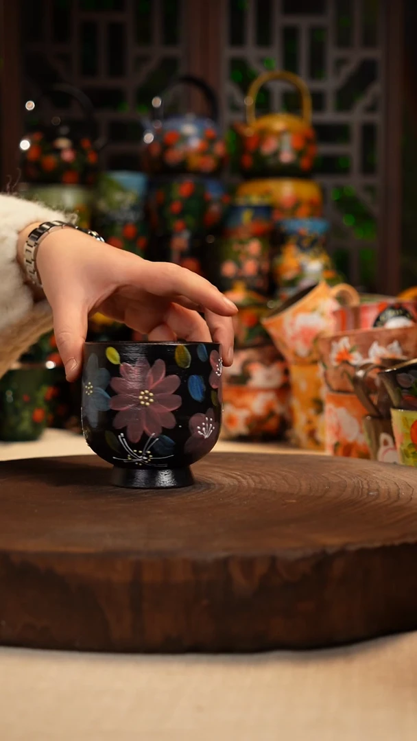 油画 手绘 釉 下彩