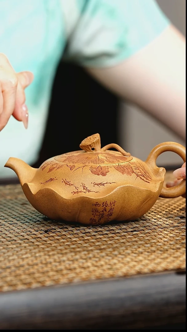 茶壶紫砂宜兴紫砂壶        35 黄金段