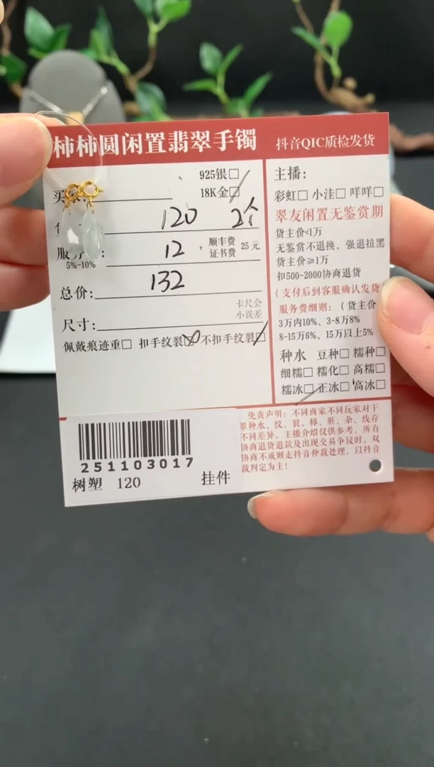 颈饰18K金镶嵌翡翠姐姐251103017