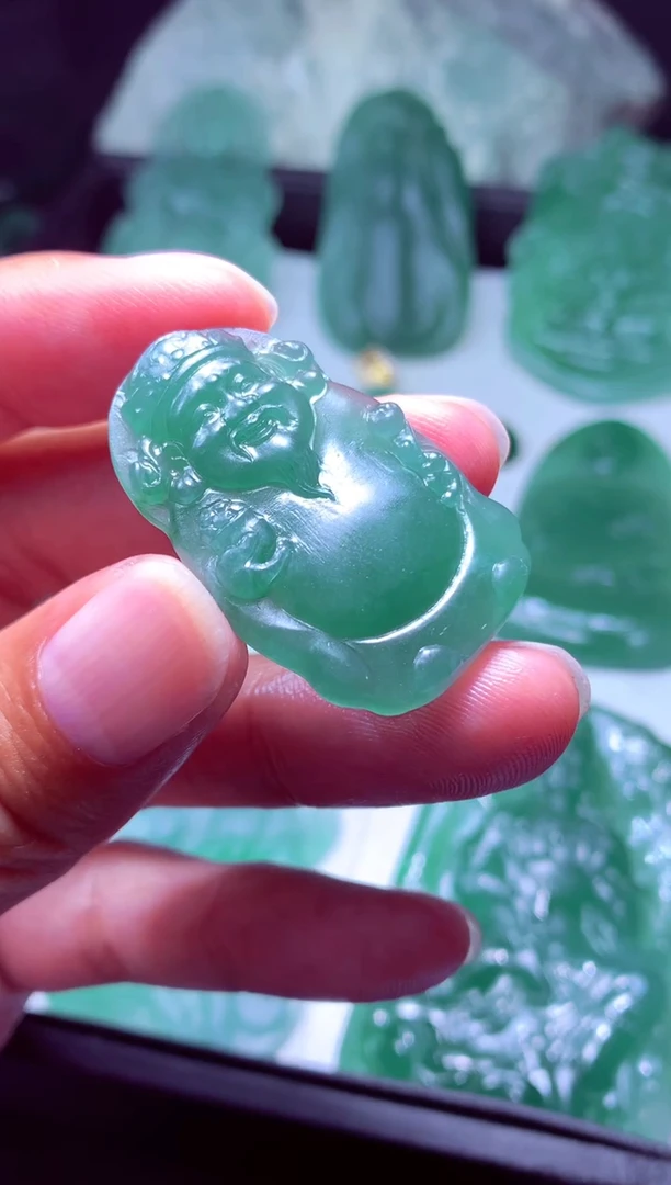 未镶嵌定制翡翠愛**地天然翡翠A货吊坠 官方基地发货