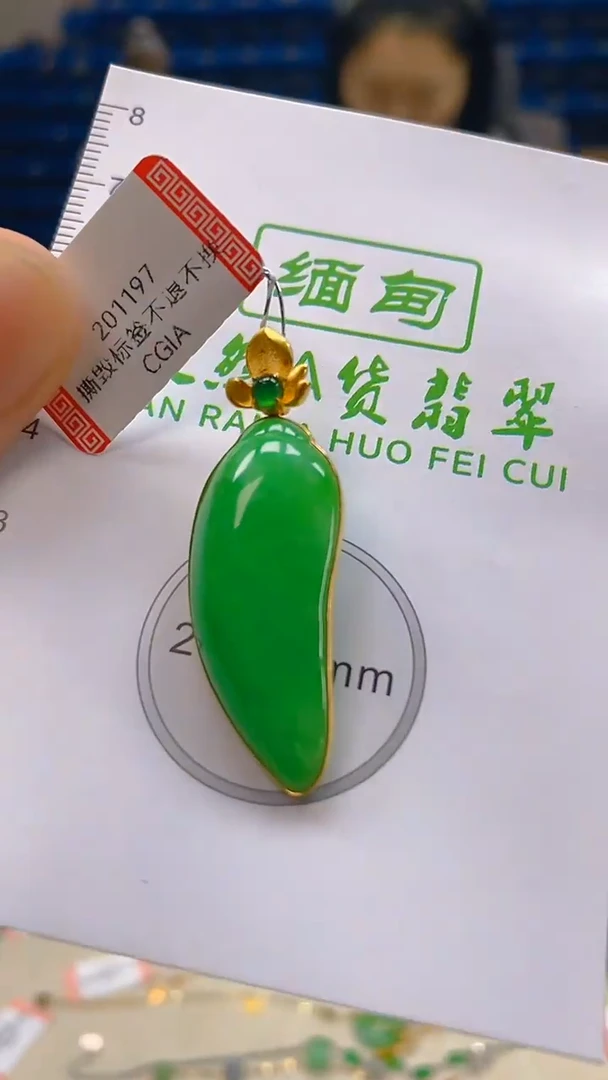 颈饰18K金镶嵌翡翠新号开播 全场乱卖