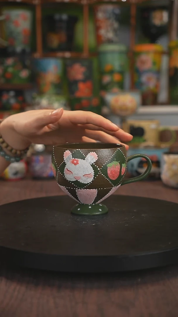 紫砂油画手绘釉下彩