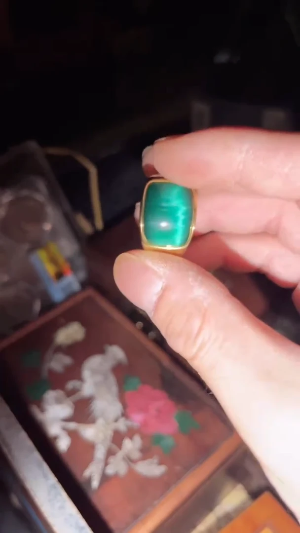 翡翠戒指18K金镶嵌闪购商品高端专用连