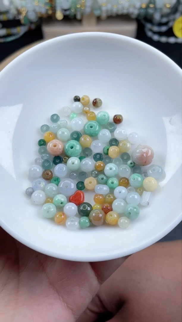 【闪购商品】翡翠颈饰未镶嵌翡翠瑕疵珠356