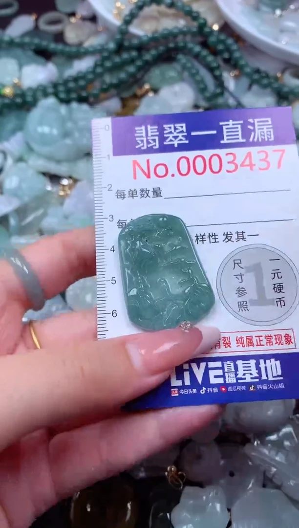 翡翠未镶嵌吊坠(不含链)3437