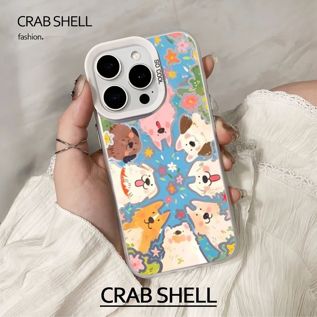 【彩银】夏日狗狗适用苹果16promax小米vivo华为oppo防摔手机壳