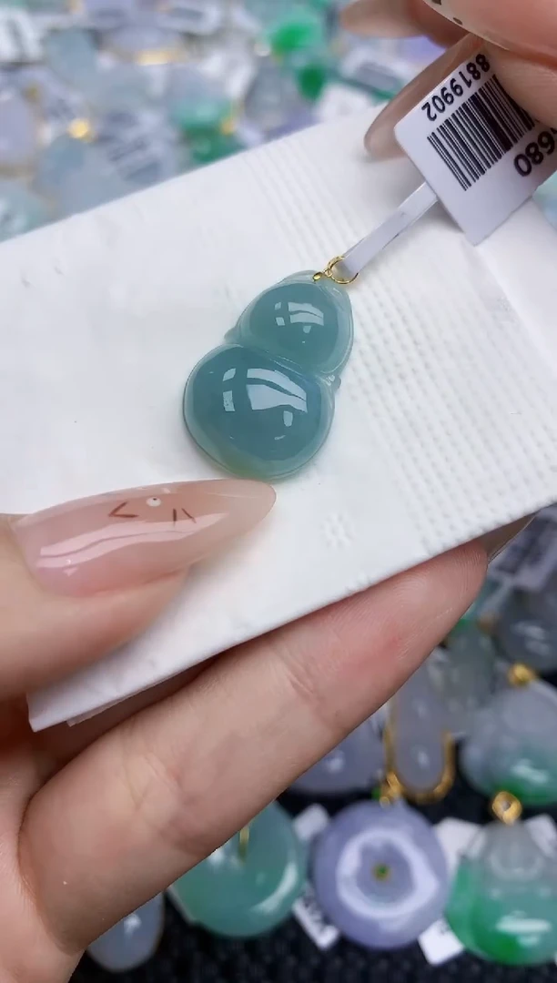 翡翠18K金镶嵌颈饰532   天然翡翠A货