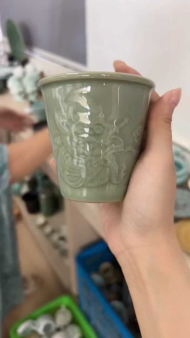 龙泉云间青瓷小米茶器