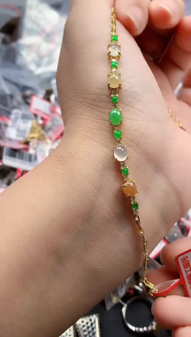 银S925镶嵌戒指翡翠天然A货缅甸翡翠