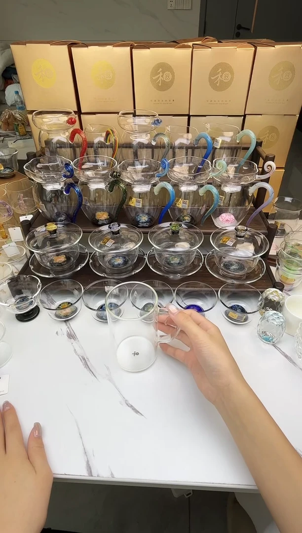 手工艺品玻璃禾器 清简杯透明色