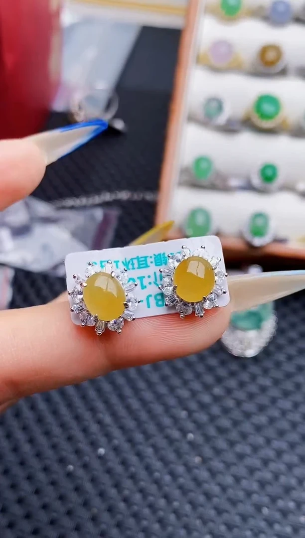 银S925镶嵌戒指翡翠6840