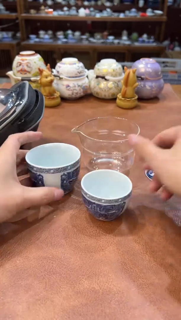 真的很便宜会开片的旅行茶具