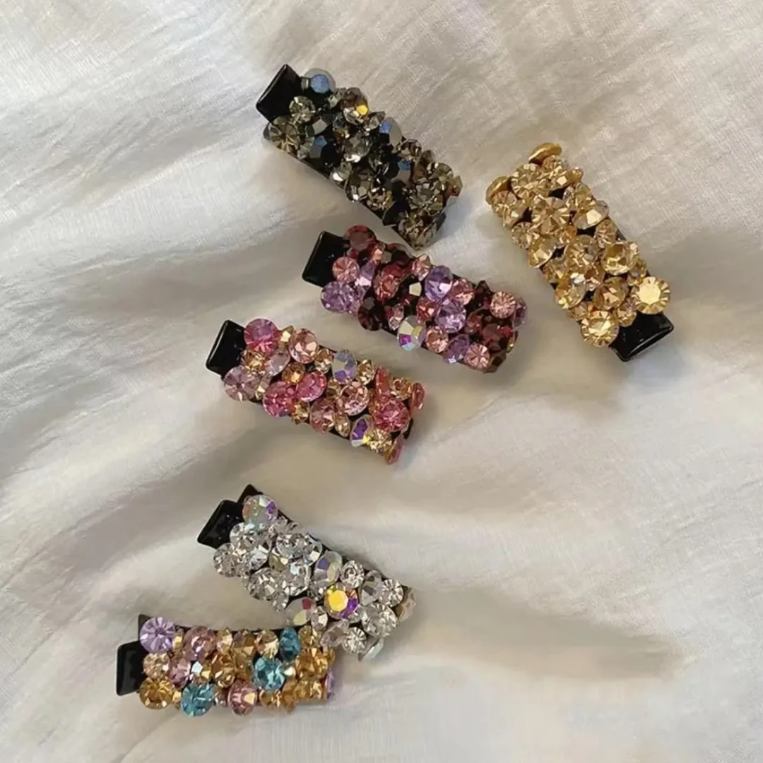 韩国进口发抓小号满钻刘海夹轻奢水钻发饰气质侧边夹