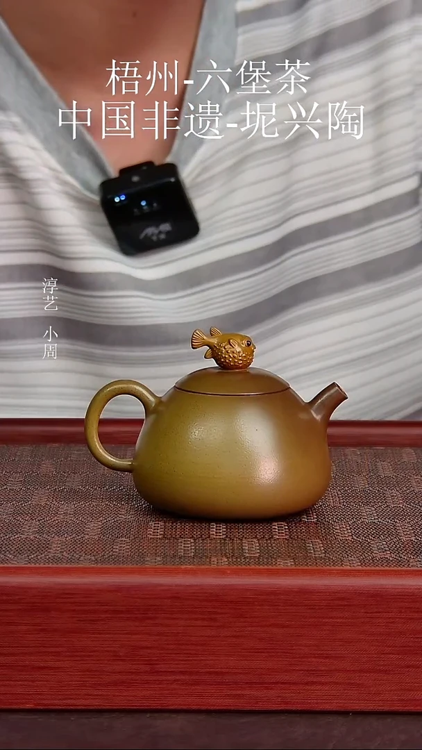 坭兴陶手工乳瓢壶