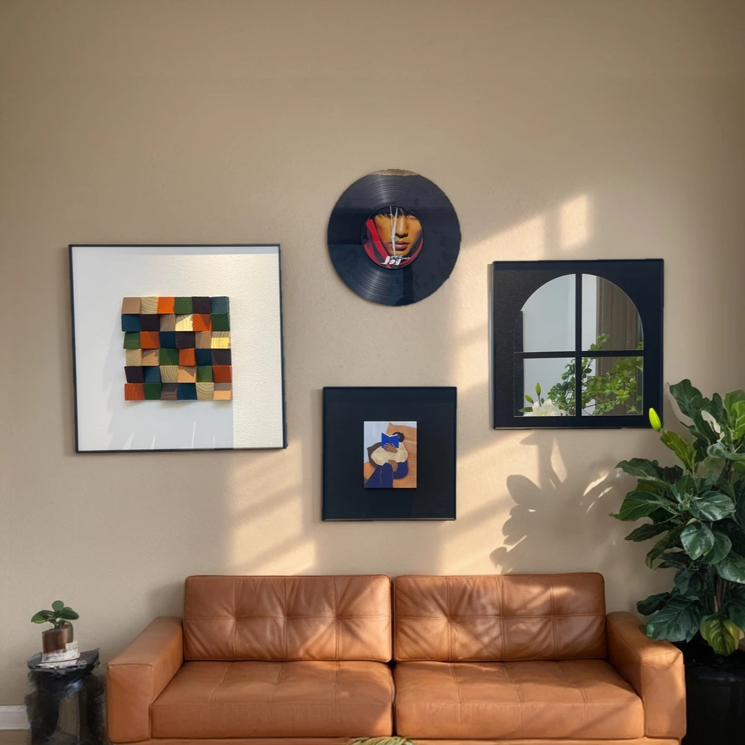 法式复古客厅背景墙3D发光立体钟表挂画适合大白墙沙发背墙装饰画