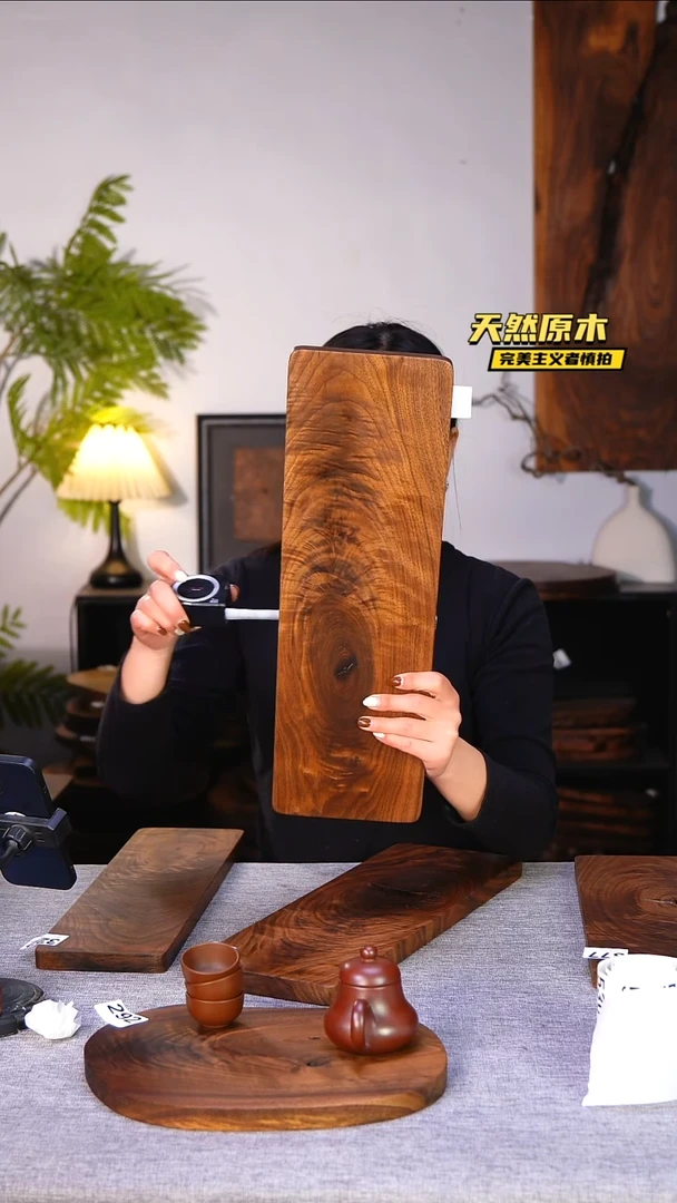 木北美黑胡桃原木.干裂疤结不属于商品质量问题完美主义者慎拍