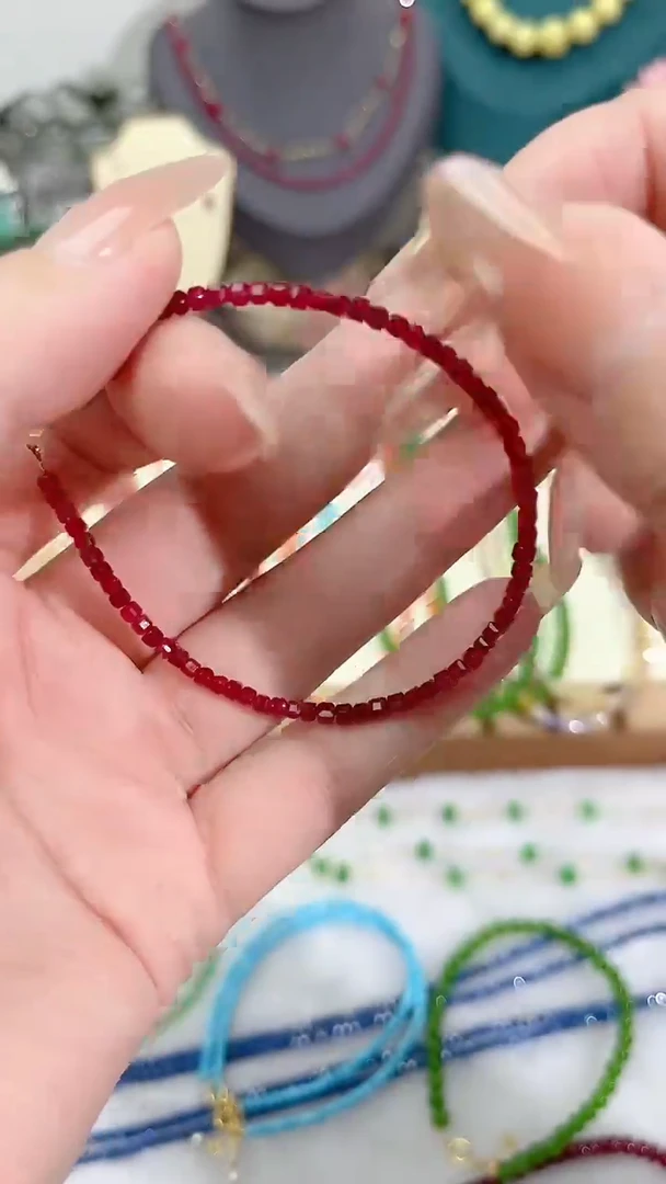 【闪购商品】红宝石手链银S925镶嵌姨妈56