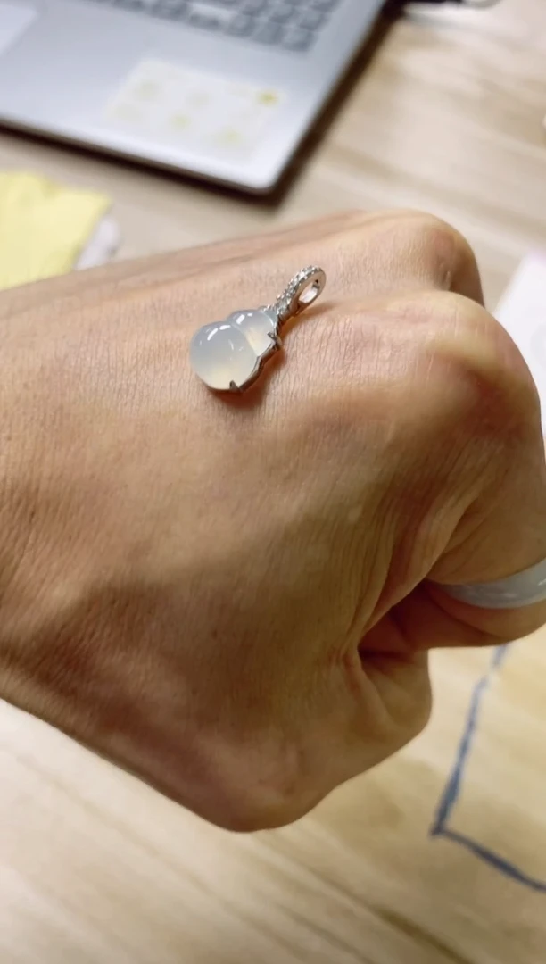 翡翠未镶嵌颈饰7天然缅甸翡翠A货葫芦